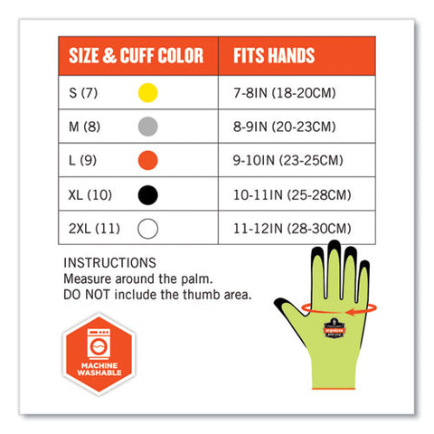 Proflex 7022-case Ansi A2 Coated Cr Gloves Dsx, Lime, X-large, 144 Pairs/carton