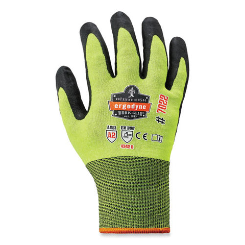 Proflex 7022-case Ansi A2 Coated Cr Gloves Dsx, Lime, X-large, 144 Pairs/carton