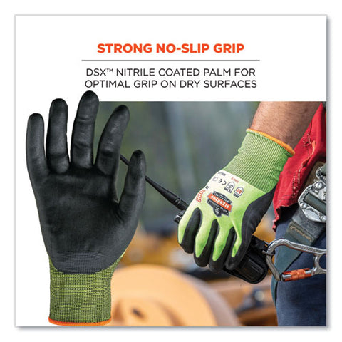 Proflex 7022-case Ansi A2 Coated Cr Gloves Dsx, Lime, 2x-large, 144 Pairs/carton