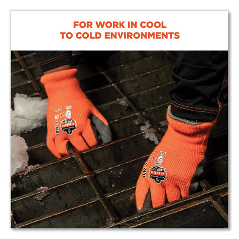 Proflex 7401-case Coated Lightweight Winter Gloves, Orange, 2x-large, 144 Pairs/carton