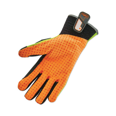 Proflex 925f(x) Standard Dorsal Impact-reducing Gloves, Black/lime, Large, Pair