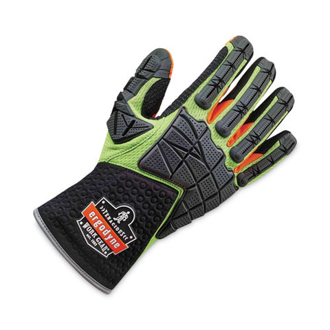 Proflex 925f(x) Standard Dorsal Impact-reducing Gloves, Black/lime, 2x-large, Pair