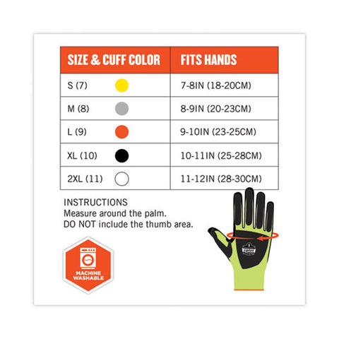 Proflex 7141 Ansi A4 Dir Nitrile-coated Cr Gloves, Lime, X-large, Pair