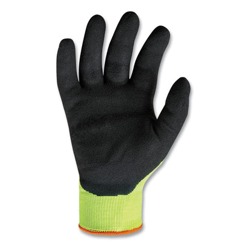 Proflex 7021 Hi-vis Nitrile-coated Cr Gloves, Lime, 2x-large, Pair