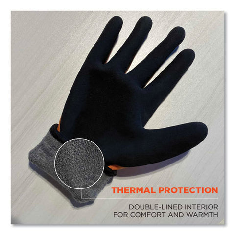 Proflex 7551-case Ansi A5 Coated Waterproof Cr Gloves, Orange, Large, 144 Pairs/carton