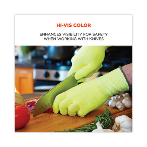 Proflex 7040 Ansi A4 Cr Food Grade Gloves, Lime, Large, Pair