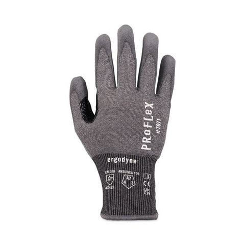 Proflex 7071 Ansi A7 Pu Coated Cr Gloves, Gray, X-large, 12 Pairs/pack