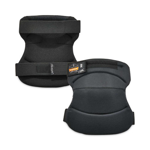 Proflex 230hl Knee Pads, Wide Soft Cap, Hook And Loop Closure, One Size Fits Most, Black, Pair