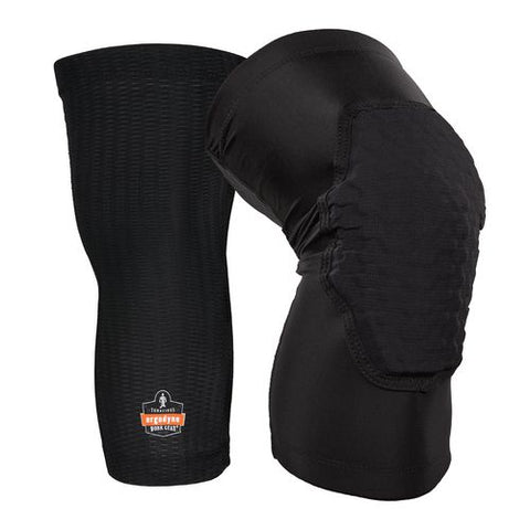 Proflex 525 Lightweight Padded Knee Sleeves, Slip-on, Medium/large, Black, Pair