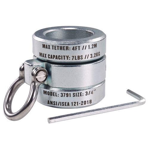 Squids 3791 Sleever/connecting Bar Lock Collar With Tool Attachment Point, 7 Lb Max Working Capacity, 0.75" Long, Silver