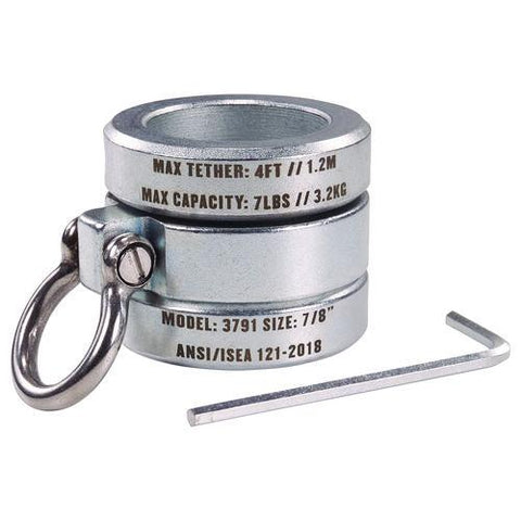 Squids 3791 Sleever/connecting Bar Lock Collar With Tool Attachment Point, 7 Lb Max Working Capacity, 0.87" Long, Silver
