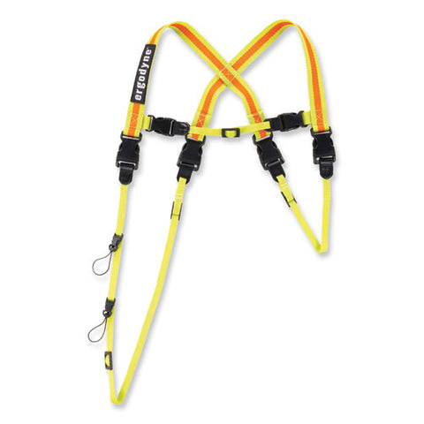 Squids 3132 Barcode Scanner Lanyard Harness, Small: 13" Arm Strap, 32" Lanyard Strap, Hi-vis Lime