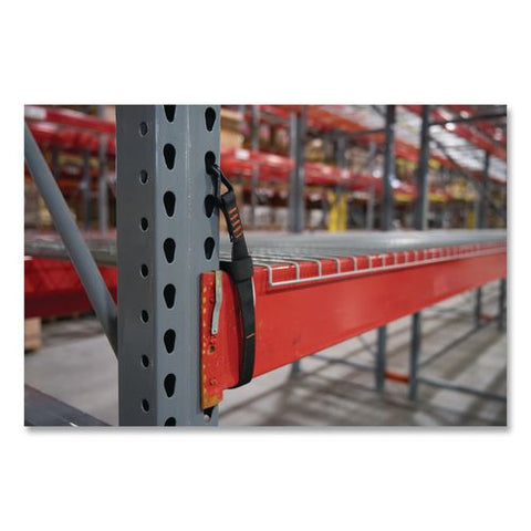 Squids 3169 Warehouse Racking Stabilizer Strap, 250 Lb Capacity, 1.25" X 24", Black