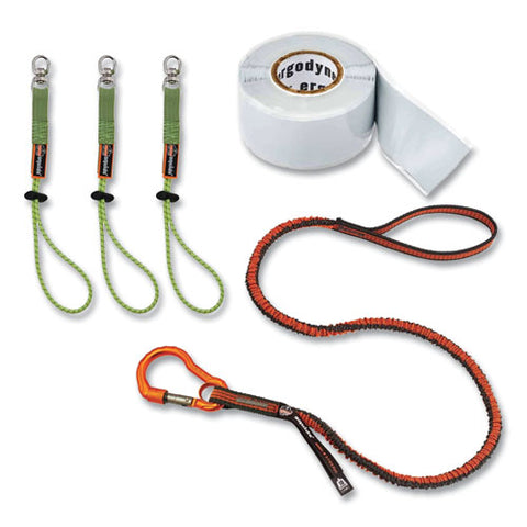 Squids 3182 Tool Tethering Kit, 10 Lb Max Working Capacity, 38" To 48" Long, Orange/gray And Neon Green