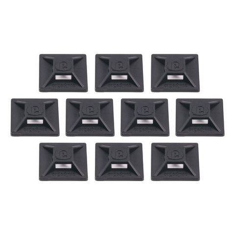 Squids 3701 Mini Adhesive Mount Replacements, 2 Lb Max Safe Working Capacity, 0.9" Long, Black,10/pack