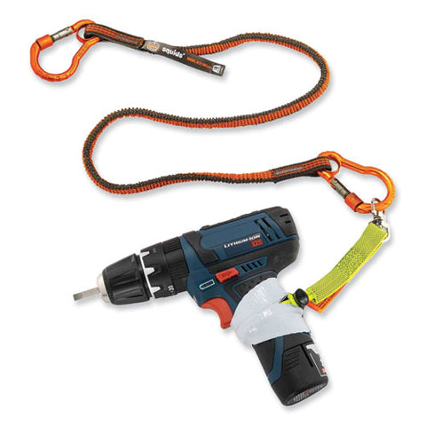 Squids 3110f(x) Tool Lanyard With Aluminum Carabiners, 10 Lb Max Working Capacity, 38" To 48" Long, Orange/gray