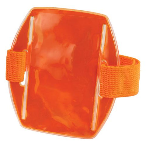 Squids 3386 Arm Band Id/badge Holder, Vertical, Orange, 3.75 X 4.25 Holder, 2.5 X 4 Insert, 10/pack