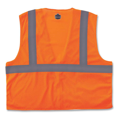 Glowear 8210z Class 2 Economy Mesh Vest, Polyester, Orange, Small/medium