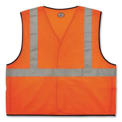 Glowear 8216ba Class 2 Breakaway Mesh Id Holder Vest, Polyester, 4x-large/5x-large, Orange