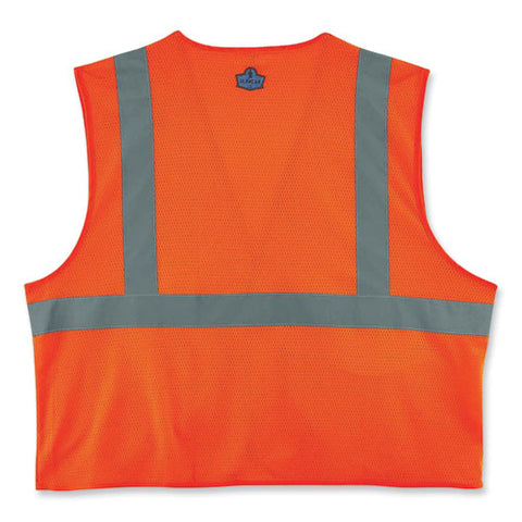 Glowear 8220hl Class 2 Standard Mesh Hook And Loop Vest, Polyester, 2x-large/3x-large, Orange