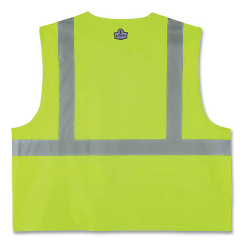 Glowear 8225z Class 2 Standard Solid Vest, Polyester, Lime, 4x-large/5x-large