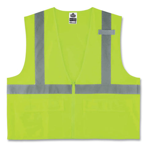 Glowear 8225z Class 2 Standard Solid Vest, Polyester, Lime, 4x-large/5x-large