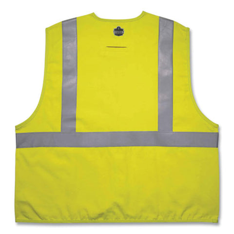 Glowear 8261frhl Class 2 Dual Compliant Fr Hook And Loop Safety Vest, Large/x-large, Lime