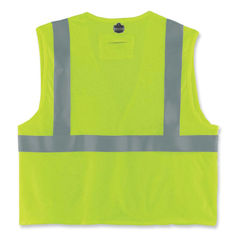 Glowear 8260frhl Class 2 Fr Safety Hook And Loop Vest, Modacrylic/kevlar, Small/medium, Lime