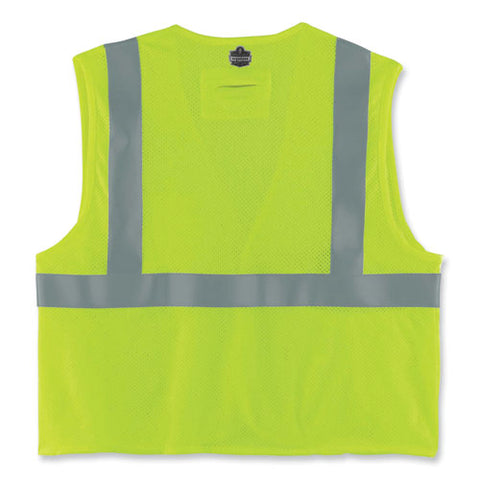 Glowear 8260frhl Class 2 Fr Safety Hook And Loop Vest, Modacrylic/kevlar, 2x-large/3x-large, Lime