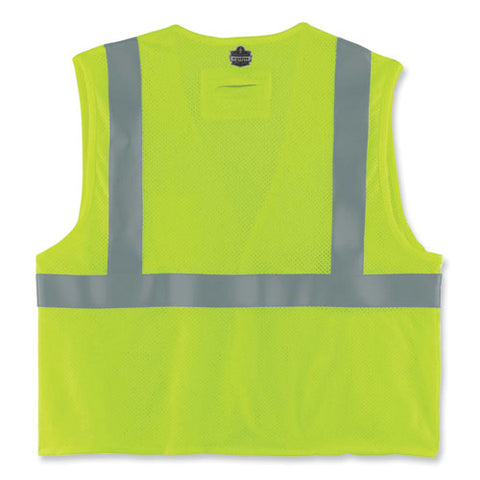 Glowear 8260frhl Class 2 Fr Safety Hook And Loop Vest, Modacrylic/kevlar, 4x-large/5x-large, Lime