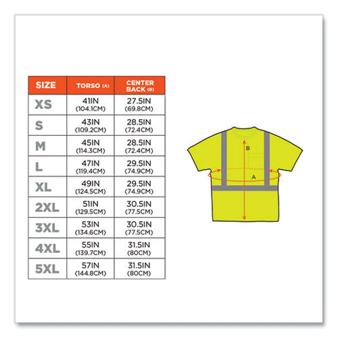 Glowear 8289 Class 2 Hi-vis T-shirt, Polyester, Lime, Large