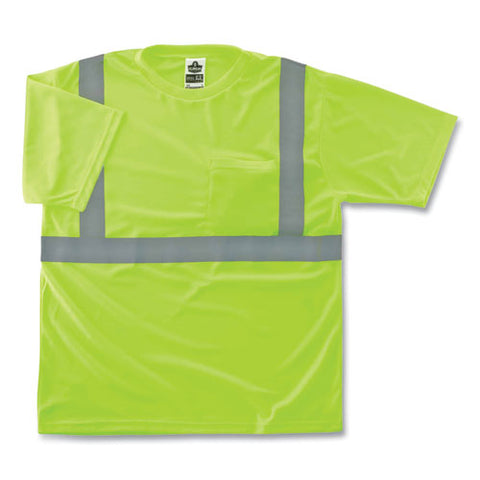 Glowear 8289 Class 2 Hi-vis T-shirt, Polyester, Lime, Large