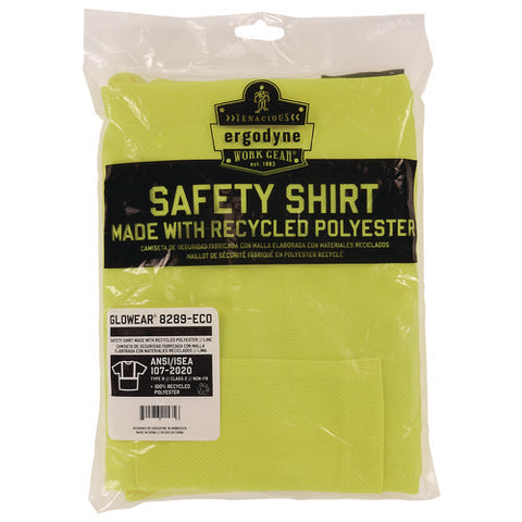 Glowear 8289-eco Class 2 Recycled Hi-vis T-shirt, X-large, Lime