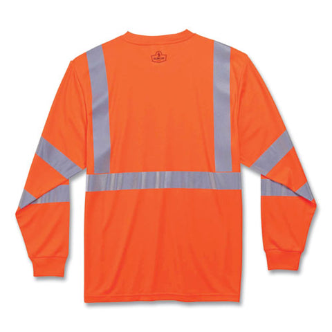 Glowear 8391 Class 3 Hi-vis Long Sleeve Shirt, Polyester, Orange, 2x-large