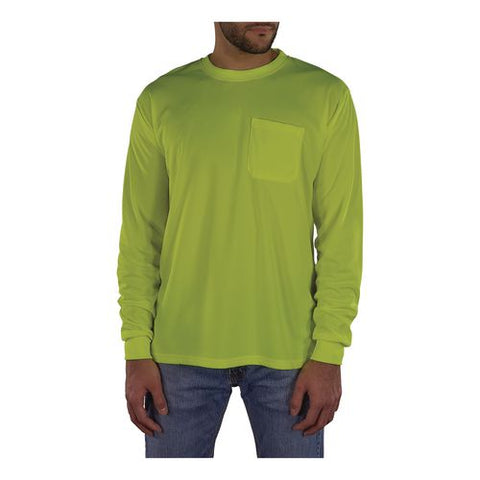Glowear 8093 Non-certified Essential Hi-vis Long Sleeve T-shirt, Small, Lime
