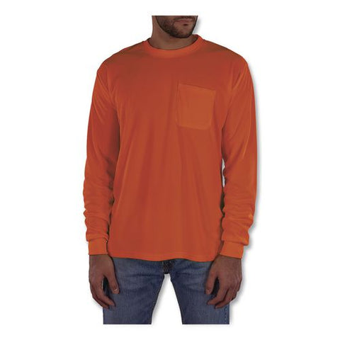 Glowear 8093 Non-certified Essential Hi-vis Long Sleeve T-shirt, X-small, Orange