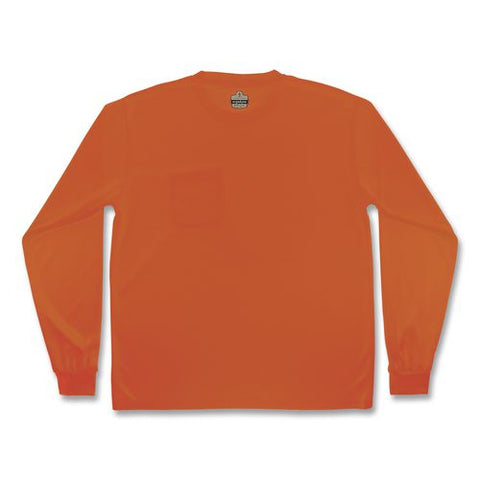 Glowear 8093 Non-certified Essential Hi-vis Long Sleeve T-shirt, Small, Orange