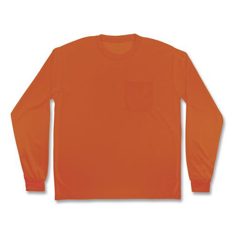 Glowear 8093 Non-certified Essential Hi-vis Long Sleeve T-shirt, Small, Orange