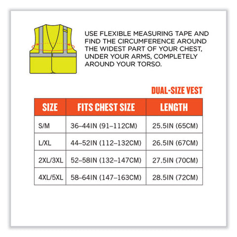 Glowear 8263frhl Class 2 Fr Safety Economy Hook And Loop Vest, Modacrylic Mesh/cotton, 4x-large/5x-large, Lime