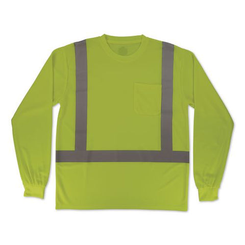 Glowear 8284 Class 2 Essential Hi-vis Long Sleeve T-shirt, 2x-large, Lime