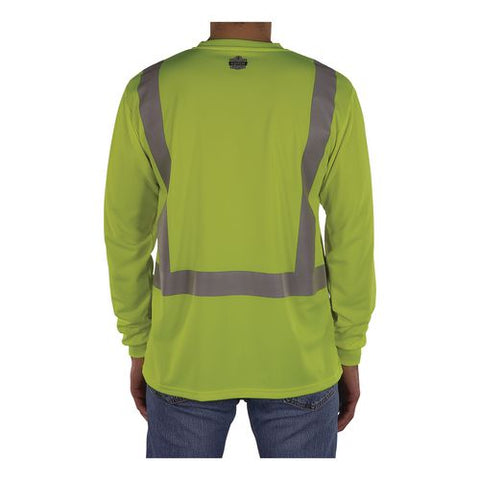 Glowear 8284 Class 2 Essential Hi-vis Long Sleeve T-shirt, 3x-large, Lime