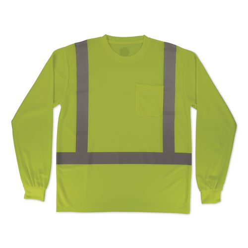 Glowear 8284 Class 2 Essential Hi-vis Long Sleeve T-shirt, 4x-large, Lime