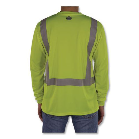 Glowear 8284 Class 2 Essential Hi-vis Long Sleeve T-shirt, 5x-large, Lime