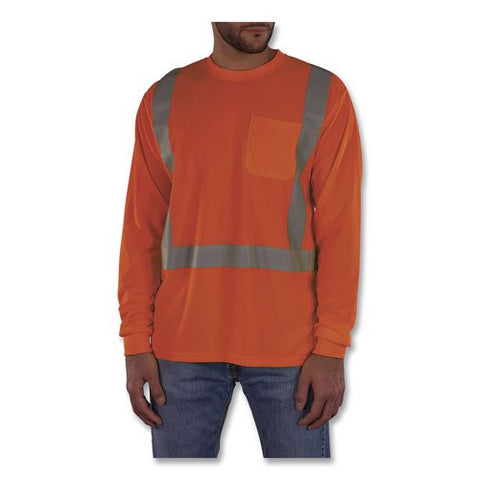 Glowear 8284 Class 2 Essential Hi-vis Long Sleeve T-shirt, 3x-large, Orange