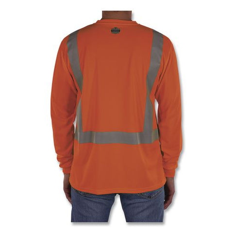 Glowear 8284 Class 2 Essential Hi-vis Long Sleeve T-shirt, 3x-large, Orange