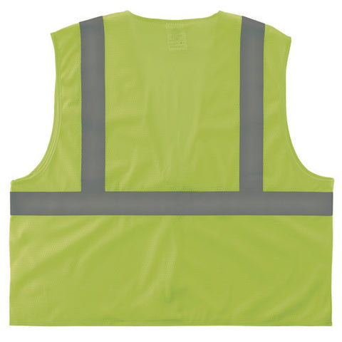 Glowear 8205hl-eco Class 2 Recycled Hi-vis Vest, Mesh, Polyester, Large/x-large, Lime