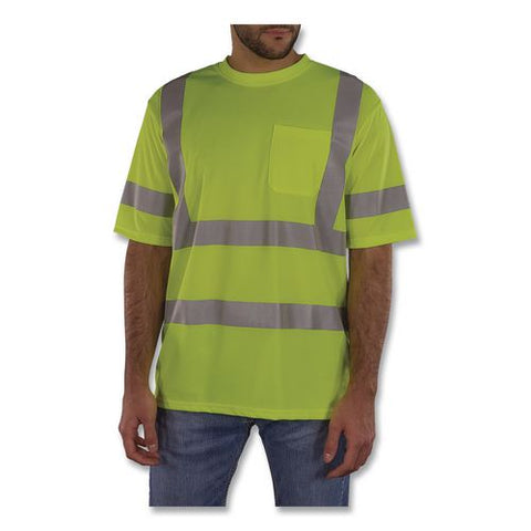 Glowear 8367 Class 3 Essential Hi-vis T-shirt, Large, Lime