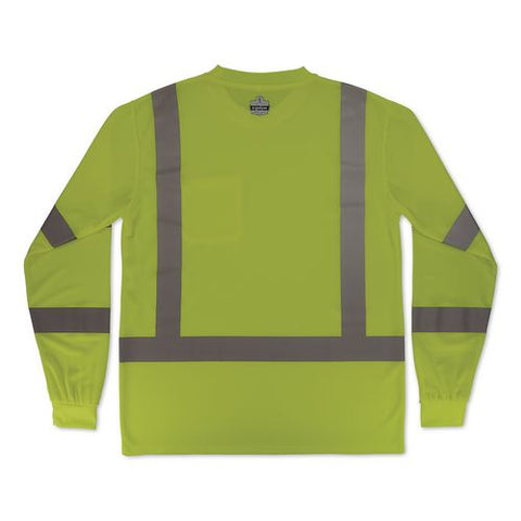 Glowear 8368 Class 3 Essential Hi-vis Long Sleeve T-shirt, X-small, Lime