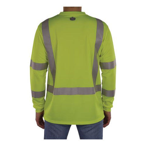 Glowear 8368 Class 3 Essential Hi-vis Long Sleeve T-shirt, Small, Lime