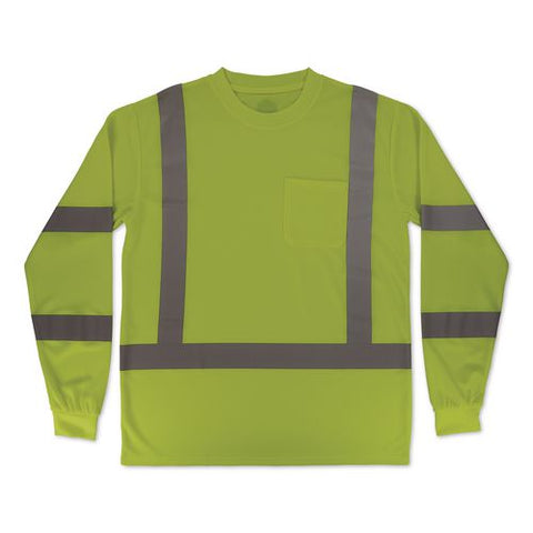 Glowear 8368 Class 3 Essential Hi-vis Long Sleeve T-shirt, Small, Lime